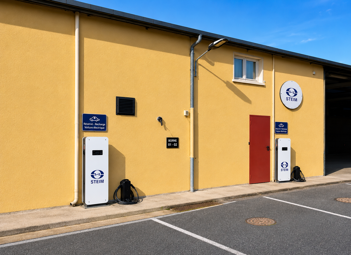 Installation de bornes de recharge sur parking d’entreprise